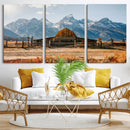 Vintage Old Barn Field Wall Art Canvas Print for Farmhouse by MyGreatCanvas | Canvas Wall Art Prints | Photo Prints & Wall Decor