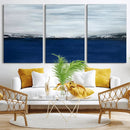 Navy Blue Abstract Wall Art Canvas Print