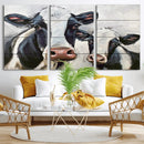 Vintage Baby and Mom Cattle Wall Art Canvas Print by MyGreatCanvas | Canvas Wall Art Prints | Photo Prints & Wall Decor