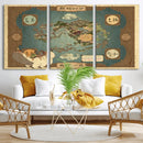 Avatar Wall Art: The Last Airbender Vintage Map - Wall Art