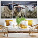 Charming Sheep Portrait Wall Art – Trio of Woolly Companions by MyGreatCanvas | Canvas Wall Art Prints | Photo Prints & Wall Decor