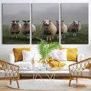 Flock of Sheep in a Mystical Fog – Pastoral Wall Art Canvas by MyGreatCanvas | Canvas Wall Art Prints | Photo Prints & Wall Decor