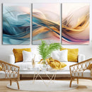 Abstract Flowing Colors Wall Art Canvas Print