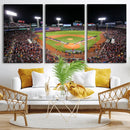 Fenway Park Wall Art Canvas Print | Large Baseball Stadium