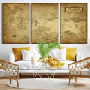Vintage Game of Thrones Map Wall Art | Westeros and Essos