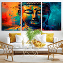 Colorful Buddha Wall Art – Framed Abstract Portrait Canvas by MyGreatCanvas | Canvas Wall Art Prints | Photo Prints & Wall Decor