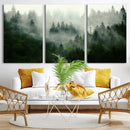 Foggy Forest Wall Art – Tranquil Green Woodland Canvas by MyGreatCanvas | Canvas Wall Art Prints | Photo Prints & Wall Decor