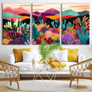 Abstract Kusama Print - Landscape Canvas Wall Art Print -
