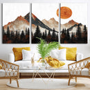 Modern Abstract Mountain Canvas Wall Art Print, Abstract