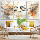 Beautiful Birds Wall Art – Framed Watercolor Branch Canvas by MyGreatCanvas | Canvas Wall Art Prints | Photo Prints & Wall Decor