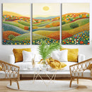YAYOI KUSAMA Wall Art - Colorful Dot Art Landscape Canvas,