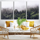 Misty Forest Canvas Wall Art – Serene Triptych Nature Print by MyGreatCanvas | Canvas Wall Art Prints | Photo Prints & Wall Decor