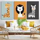 Boho Jungle Animal Nursery Wall Art Prints – Safari Decor