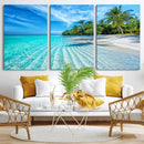 Tropical Beach Wall Art Canvas Print - Serene Ocean