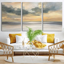 Modern Coastal Artwork with Vibrant Abstract Ocean Waves