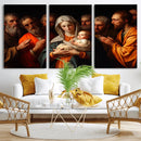 Religious Canvas Wall Art Print - Madonna and Child with