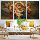 Mary Jesus Canvas Wall Art Print - Madonna and Child with