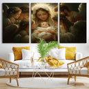 Mary Jesus Canvas Wall Art Print - Madonna and Child with