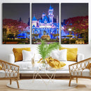 Disney Castle Wall Art Canvas Print – Magical Fairytale