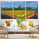 Wrigley Field Chicago Cubs Panoramic Canvas Print –