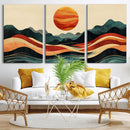 Mountain Triptych Wall Art Canvas Print – Western Nature