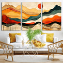 Mid Century Wall Art Print  - Abstract Woodland Print -