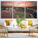 Indiana Memorial Stadium Wall Art Canvas Print, Framed
