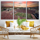 Indiana Memorial Stadium Wall Art Canvas Print, Framed
