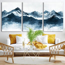 Snowy Peaks Wall Art – Framed Misty Mountain Canvas Artwork by MyGreatCanvas | Canvas Wall Art Prints | Photo Prints & Wall Decor
