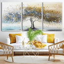 Silver Tree Wall Art – Framed Golden Leaves Canvas Artwork, by MyGreatCanvas | Canvas Wall Art Prints | Photo Prints & Wall Decor