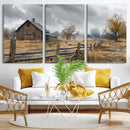 Rustic Autumn Farmhouse Wall Art Canvas Print – Serene