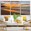 Sunset Wall Art Print - Stunning Beach Sunset Canvas Artwork