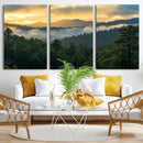 Mountain Sunrise Wall Art – Framed Pine Forest Canvas by MyGreatCanvas | Canvas Wall Art Prints | Photo Prints & Wall Decor