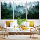 Misty Forest Wall Art Canvas Print – Framed Foggy Mountain by MyGreatCanvas | Canvas Wall Art Prints | Photo Prints & Wall Decor