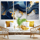 Blue Marble Wall Art Canvas Print – Framed Gold Veins by MyGreatCanvas | Canvas Wall Art Prints | Photo Prints & Wall Decor