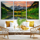 Wall Art Canvas Print – Sunset Glow Mountain Canvas, Peaks by MyGreatCanvas | Canvas Wall Art Prints | Photo Prints & Wall Decor