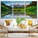Majestic Snow-Capped Peaks Wall Art Canvas Print, Vibrant by MyGreatCanvas | Canvas Wall Art Prints | Photo Prints & Wall Decor