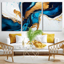 Gold Blue Abstract Canvas Print, Elegant Navy and Gold by MyGreatCanvas | Canvas Wall Art Prints | Photo Prints & Wall Decor