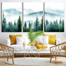 Pine Forest Wall Art Canvas Print – Misty Mountains Foggy by MyGreatCanvas | Canvas Wall Art Prints | Photo Prints & Wall Decor