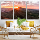 Mountain Sunrise Wall Art – Framed Alpine Ridge Canvas by MyGreatCanvas | Canvas Wall Art Prints | Photo Prints & Wall Decor