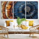 Framed Abstract Tree Ring Wall Art Print Natural Rustic Wood by MyGreatCanvas | Canvas Wall Art Prints | Photo Prints & Wall Decor