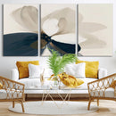 Minimal Flower Wall Art Canvas Print – Framed Beige Bloom