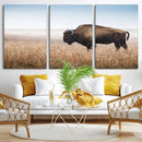 Wild Bison Wall Art – Framed Prairie Landscape Canvas by MyGreatCanvas | Canvas Wall Art Prints | Photo Prints & Wall Decor