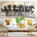 Galloping Horses Wall Art Canvas Print – Framed Wild