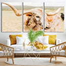 Texas Longhorn Wall Art Canvas Print – Framed Speckled Cow