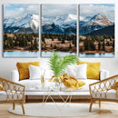 Grand Teton Park Wall Art Canvas Print – Framed Alpine Lake