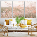 Pastel Grasses Wall Art Canvas Print – Framed Soft Meadow