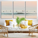 Pastel Ocean Wall Art Canvas Print – Framed Soft Sunset Calm