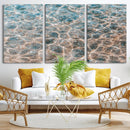 Clear Water Wall Art Canvas Print – Framed Sunlit Ocean