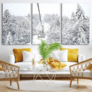 Snowy Ski Lift Wall Art – Framed Winter Mountain Canvas by MyGreatCanvas | Canvas Wall Art Prints | Photo Prints & Wall Decor
